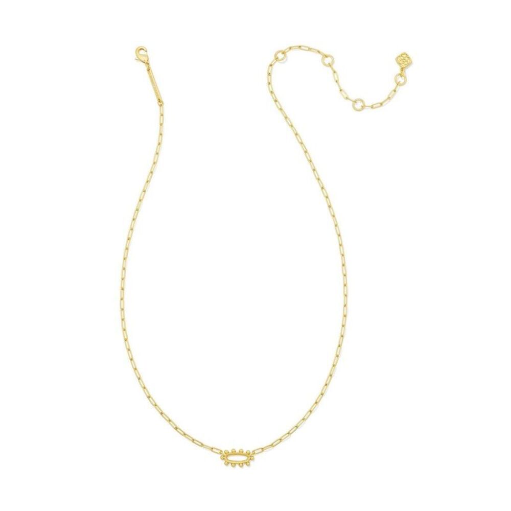Emma Open Framed Pendant Necklace Gold 14K - Yellow/Gold Over Brass One Size